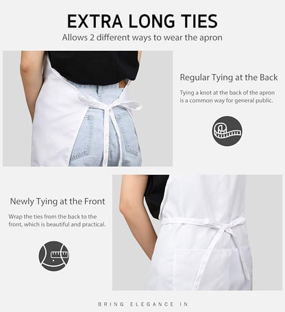 Syntus Apron for Men Women, Adjustable Cooking Kitchen Chef Aprons - Image 6