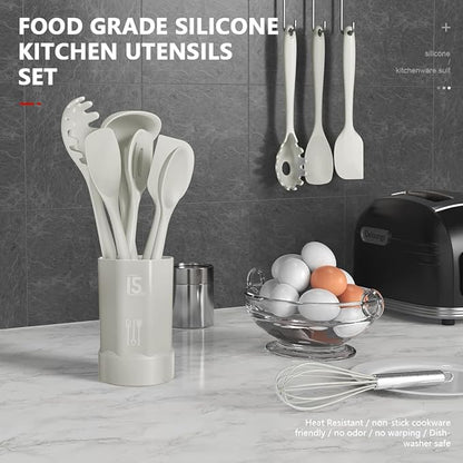 AOTHOD Silicone Cooking Utensils Set - Image 2
