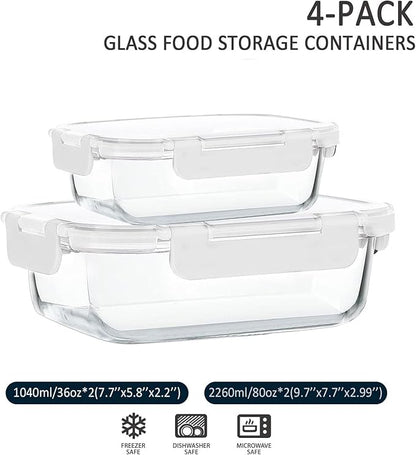 Extra Large Glass Food Storage/Baking Containers Set - Image 2