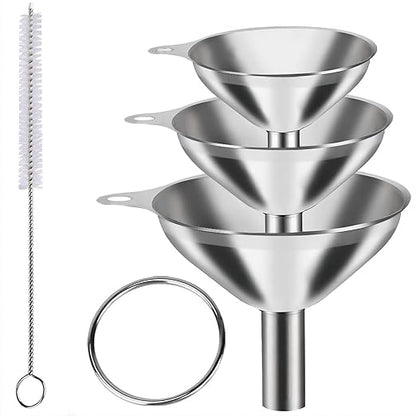 Funnels for Kitchen Bottle Filling, Lmoszuak Mini Stainless Steel Funnels by Unknown