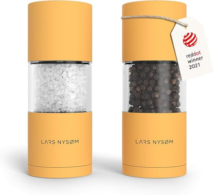 LARS NYSØM Salt and Pepper Grinder Set, Manual Salt and Pepper Mills by LN