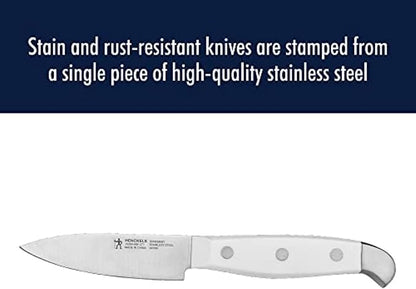 HENCKELS Statement Razor-Sharp 15-Piece White Handle Knife Set - Image 6