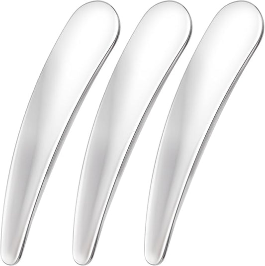 Pndeyo 3pcs Mini Stainless Steel Makeup Spatula, Reusable Cosmetic Cream by Pndeyo
