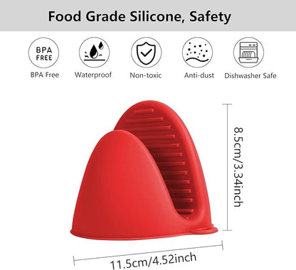 3 Pairs Silicone Oven Mitts Sets Pot Holders Heat Resistant - Image 6