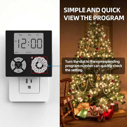 TiFFCOFiO Indoor Mechanical Outlet Timer, 3 Prong Timers - Image 5