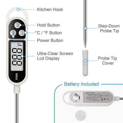 Digital Instant Read Meat Thermometer Kitchen Cooking Food Candy Thermometer - Image 2
