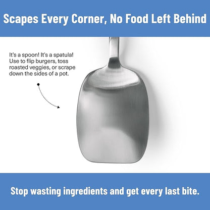 Misen Scraper Chef Spoon – Stainless Steel Cooking Spoon and Spatula Hybrid - Image 4
