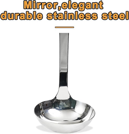 FJNATINH Stainless Steel Wok Spatula and Ladle Tool, Mirror Polished Cooking - Image 8