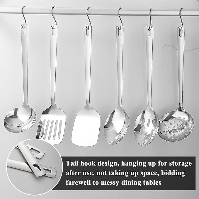 Evanda Kitchen Utensils Set 6pcs, Stainless Steel Cooking Utensils Set - Image 8