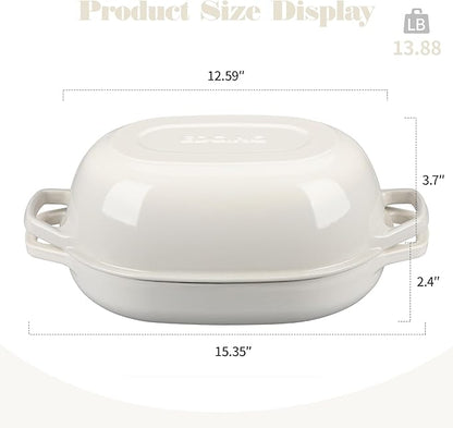 EDGING CASTING Enameled Cast Iron Oval Dutch Oven Pot - Image 2
