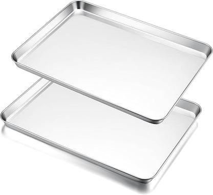 E-far Large Baking Sheets, 20”x14” Stainless Steel Cookie Sheet Pans by E-far
