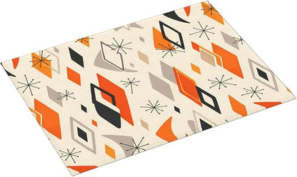 Retro Geometric Pattern Dish Drying Mat - Image 2
