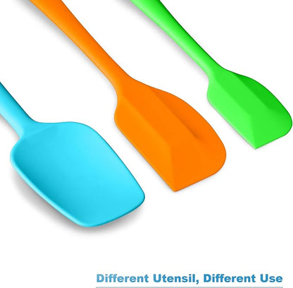 Silicone Spatula 3‑Piece Set Heat Resistant 600°F Non‑Stick Rubber Spatulas - Image 6