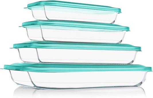 KOMUEE 8 Pieces Glass Baking Dish by KOMUEEUS