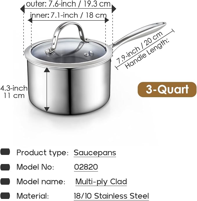 Cooks Standard Stainless Steel Saucepan - Image 2