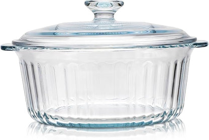 Round Glass Casserole Baking Dish by Unknown