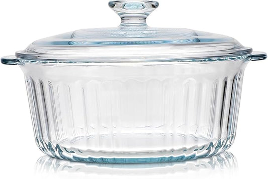 Round Glass Casserole Baking Dish by Unknown
