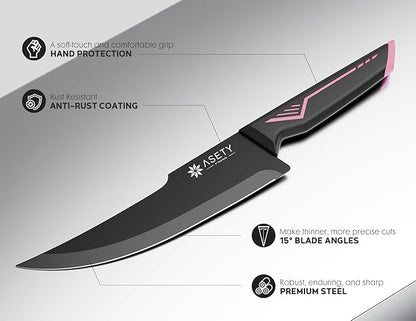 Knife Set - 15 PCS Kitchen Knife Set - Stainless Steel Knife Block Set - - Image 9