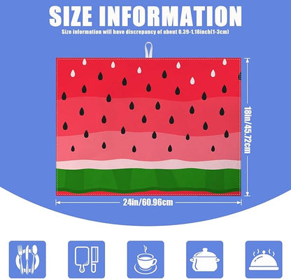 Watermelon Dish Drying Mat for Kitchen Counter Fruit Drying Pad Absorbent - Image 2