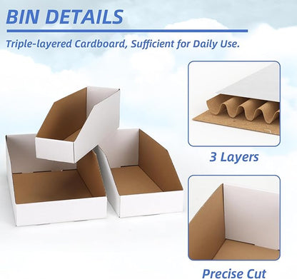 ZBEIVAN Cardboard Storage Bins Boxes 30 Packs, Easy Assembly Pantry Organizer - Image 3