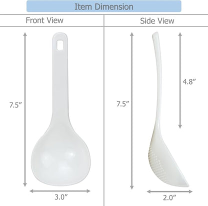 EIKS 2 Pack Plastic Soup Ladle Serving Spoon - Image 5