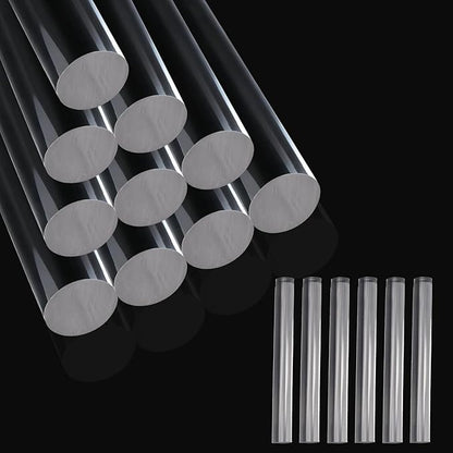 16pcs Acrylic Clay Roller, Plastic Clear Round Tube Roller Pin Polymer Clay by Unknown