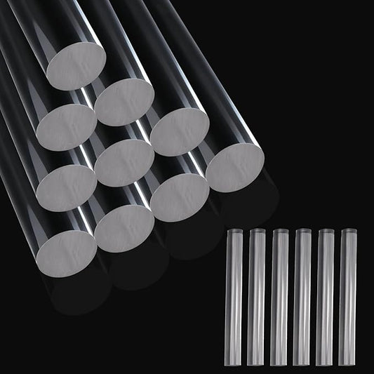 16pcs Acrylic Clay Roller, Plastic Clear Round Tube Roller Pin Polymer Clay by Unknown