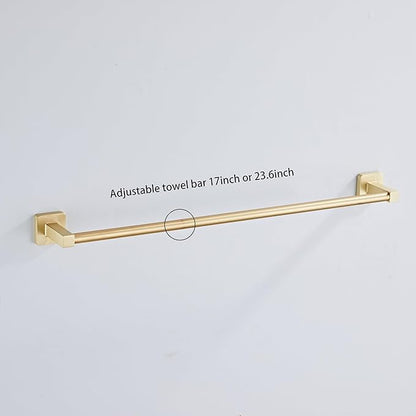 Brusehd Light Gold Bathroom Hardware Set 4 Pieces, Bathroom Accessories Set - Image 6