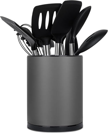 Kitchen Utensil Holder for Countertop 360° Rotating Utensil Caddy Extra Large by Haiyouneer