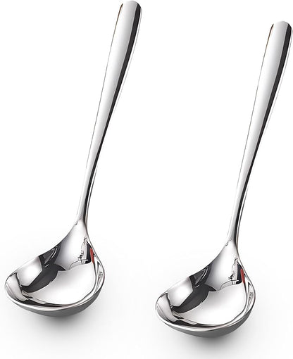 Comicfs 2 Pack Gravy Ladle, SUS 304 Stainless Steel Soup Ladle, Small Soup by Comicfs
