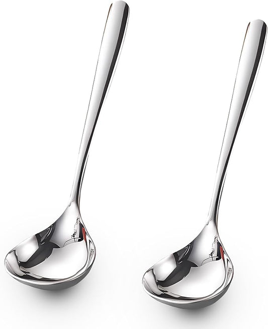 Comicfs 2 Pack Gravy Ladle, SUS 304 Stainless Steel Soup Ladle, Small Soup by Comicfs
