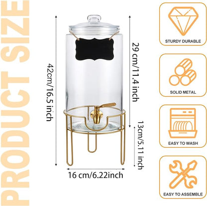 Drink Dispensers for Parties 1 Gallon, Bevarage Dispenser - Image 3