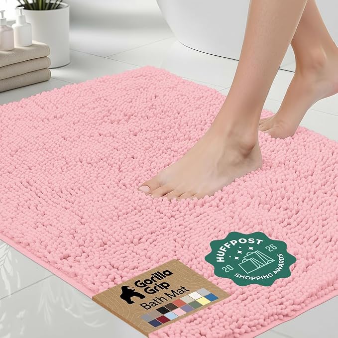 GORILLA GRIP Bath Rug Mat 36x24, Soft Absorbent Chenille, Quick Dry Microfiber by Unknown