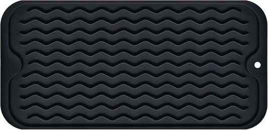 Silicone Dish Drying Mat, Non-Slip Easy Clean Sink Mat Large Heat-resistant by MODENGKONGJIAN