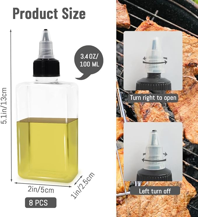 LELE LIFE 8Pcs Small Oil Dispenser Bottle - Image 2