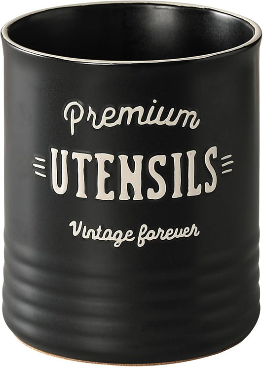 DOWAN 7.2″ Extra Large Utensil Holder, Farmhouse Utensil Holder by DOWAN