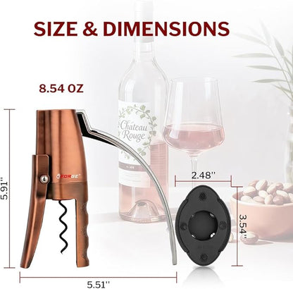 Forge Quality Compact Vertical Lever Corkscrew Wine Opener - Image 9