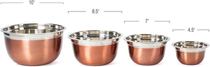 Stainless Steel Mixing Bowls-4 Pc set- Stackable Nesting Bowls - Image 7
