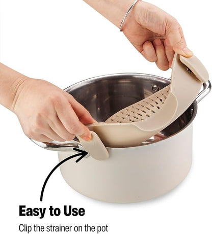 Silicone Pot Strainer, Emptycolor Adjustable Clip On Strainer - Image 5