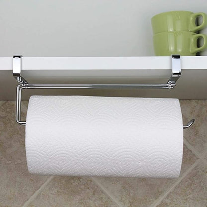 Paper Towel Hanger Holder Stainless Steel Kitchen Roll Paper Towel Holder - Image 6