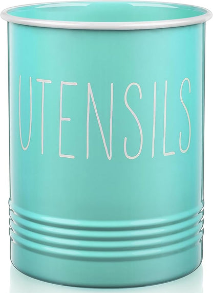 Bivvclaz Teal Kitchen Utensil Holder, 6.7" Utensil Holder by Bivvclaz