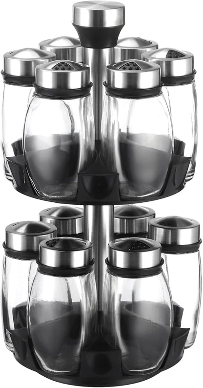 2 Layer Rotating Spice Rack Organizer - Image 2