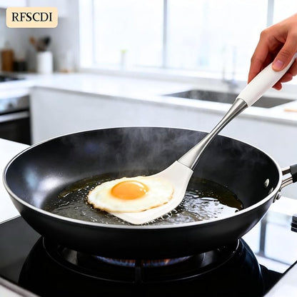 White Silicone Cooking Utensils Set-Non-Toxic, Heat Resistant, BPA Free Kitchen - Image 8