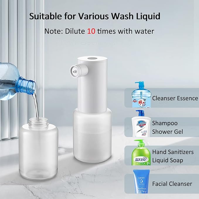 Foaming Soap Dispenser, Electric and Rechargeable, Refillable Foam Hand - Image 2