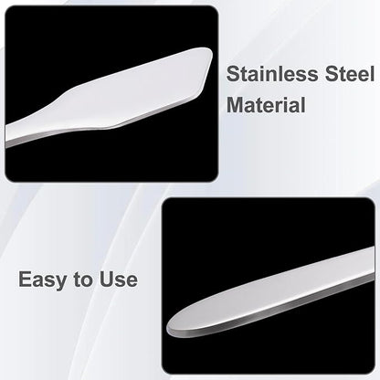 Pndeyo 3pcs Mini Stainless Steel Makeup Spatula, Reusable Cosmetic Cream - Image 3