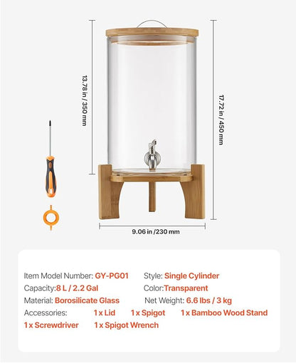 VEVOR Beverage Dispenser, 2.2 Gallon Drink Dispensers - Image 7