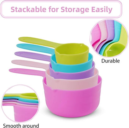 10PCS Measuring Spoons and Cups Set Stackable Nesting Cups Spoons - Image 5