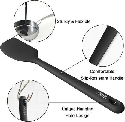 Redfly Silicone Spatula Set, 5 Piece Food Grade Silicone Cooking Utensils Set - Image 3
