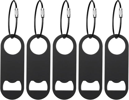 5 PACK Stainless Steel Flat Bottle Opener by DFTOA