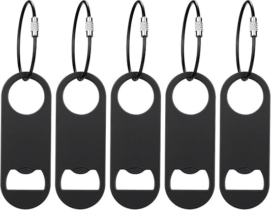 5 PACK Stainless Steel Flat Bottle Opener by DFTOA